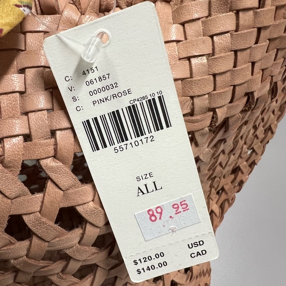 NWT Anthropologie Shira Woven Leather Tote Bag - Picture 11 of 15